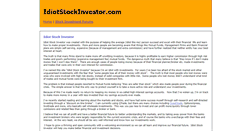 Desktop Screenshot of idiotstockinvestor.com
